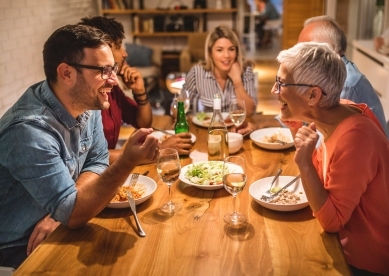 Family having dinner